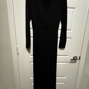 H&M Elegant Black Long Sleeve Dress